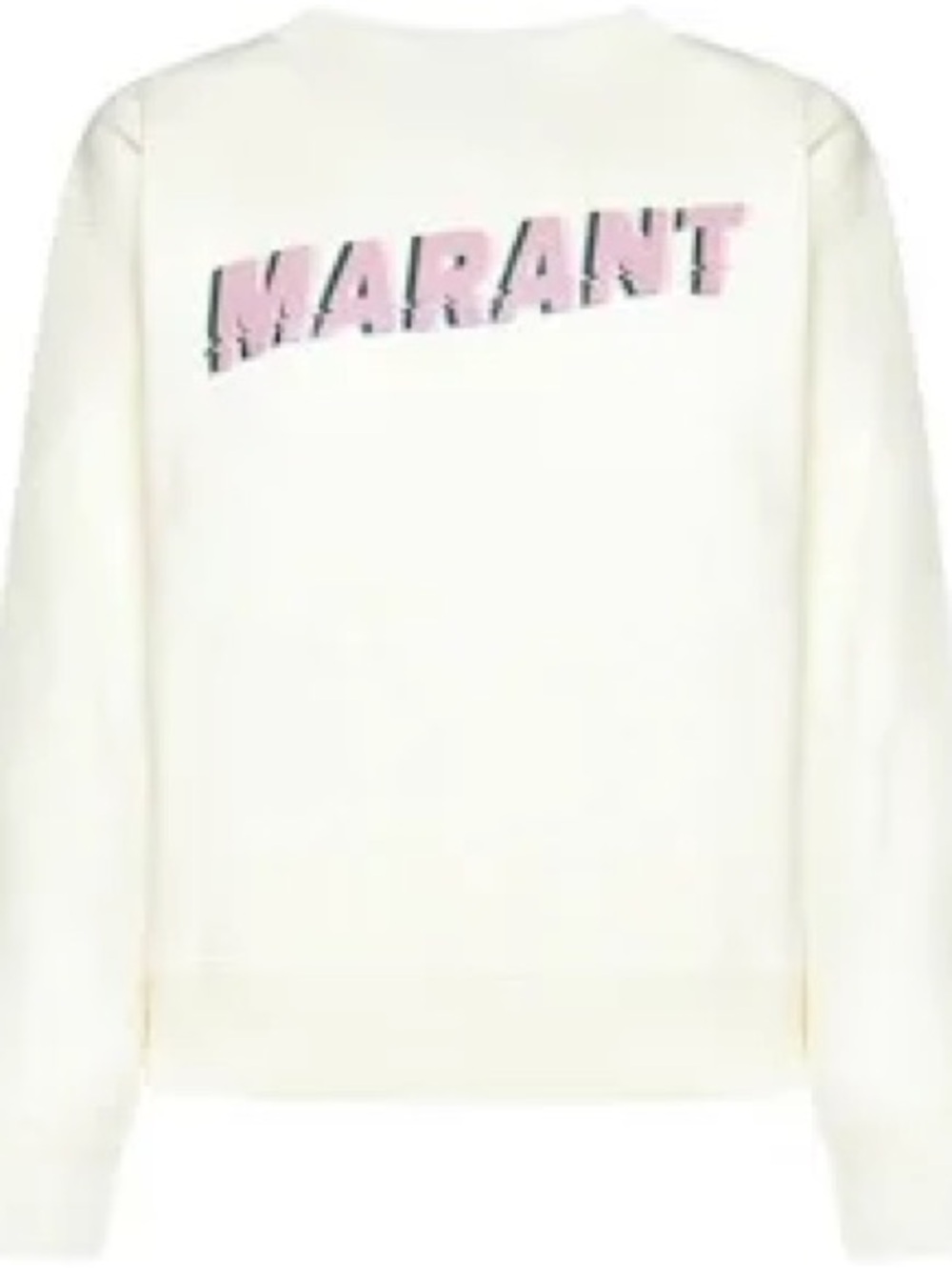 Isabel Marant Cream Sweatshirt with Pink Logo